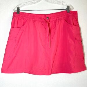 Columbia Skort XL Coral Pink Mini Skirt Shorts Tennis Golf Casual Sportswear
